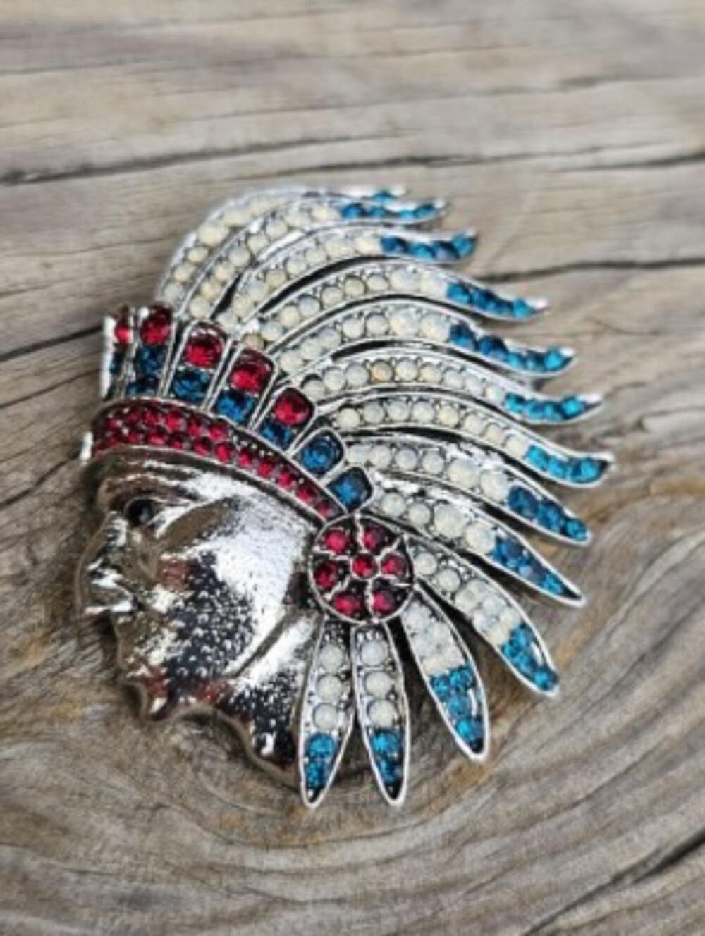 Native AMERICAN TRIBAL CHIEF BROOCH